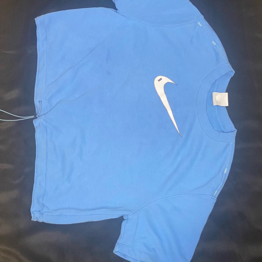 Nike Sky Blue crop with White Swoosh